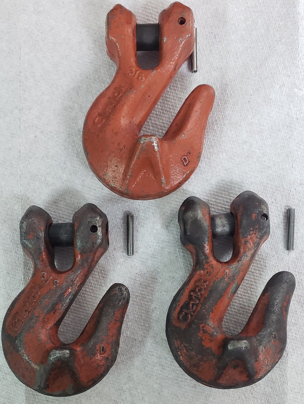 LOT 3 MIDLAND FORGE 659225 CLEVLOK HOOK CRADLE HOOK #10 3/8 7100LBS ALLOY 8